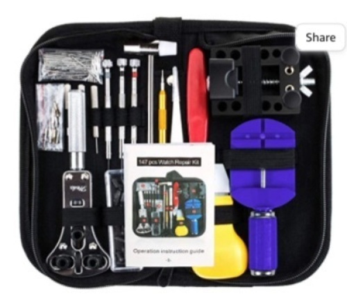Vastar Watch Repair Kit Professional Spring Bar Tool Set, Watch Band Link PinTool Set with Carrying Case, Like New, retail - $19.99 - Lot 219