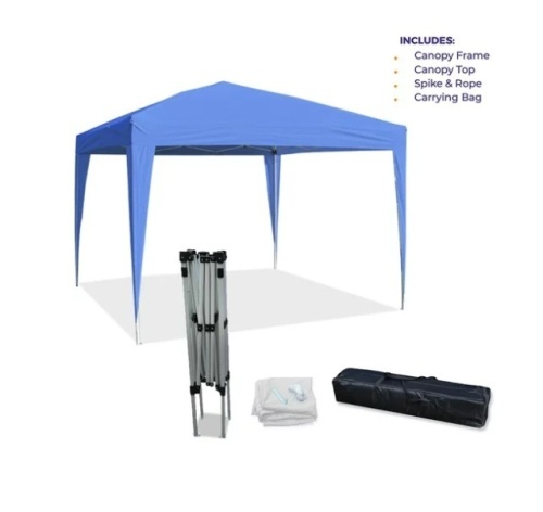 Impact Canopy 10 x 10 Pop Up Canopy Tent, Instant Slant Leg Portable Shade Tent with Carrying Bag, White, Like New, Retail - $78 - Lot 230