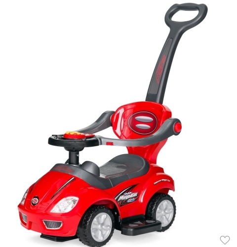 Best Choice Products 3-in-1 Kids Push and Pedal Toddler RideOn Wagon Play Toy Stroller w/ Sounds, Handle, Horn - Red, Like New, Retail - $74.99 - Lot 240
