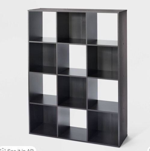 11" 12 Cube Organizer Shelf Espresso Brown - Room Essentials, Like New, Retail - $70 - Lot 242