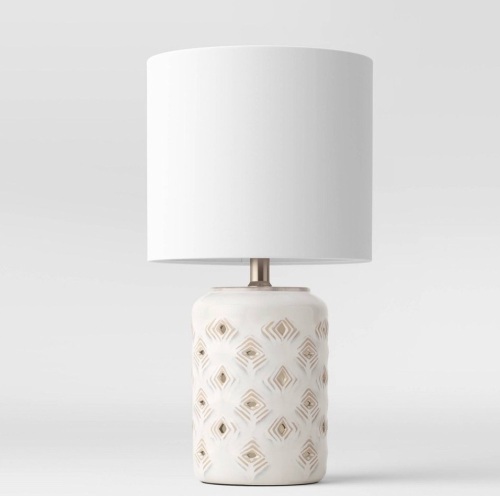 Diamond Cutout Table Lamp with Lit Base (Includes Light Bulb)- Opalhouse, Like New, Retail - $40 - Lot 261