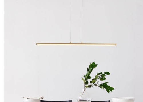 Light Rods LED Pendant Antique Brass (42"), Like New, Retail - $399 - Lot 287