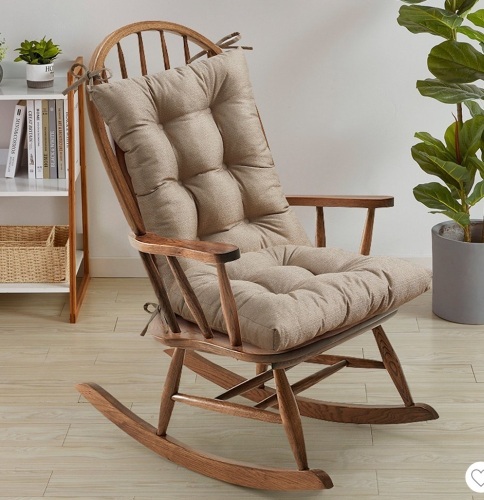 Sweet Home Collection Rocking Chair Cushion 2 Piece TuftedNon Slip Set of Upper and Lower Cushions, Taupe,Like New, Retail - $49.99 - Lot 313