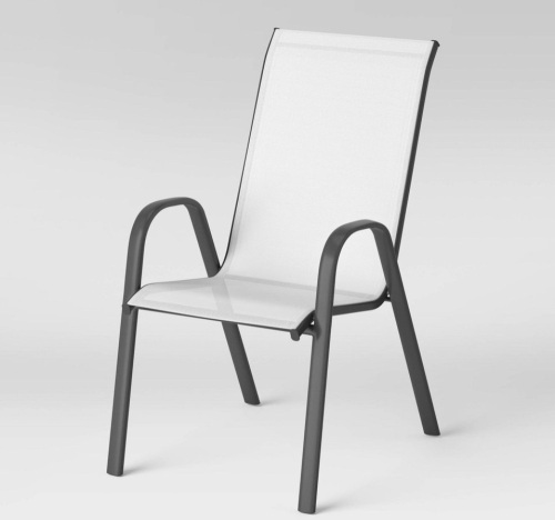 Sling Stacking Patio Chair - White - LOT of 2, Room Essentials, Like New, Retail - $24 - Lot 335