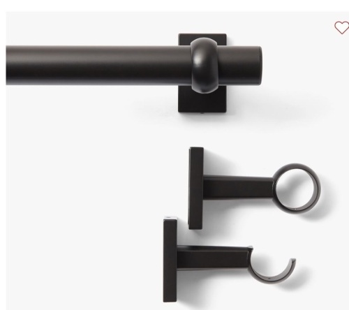 Antique Bronze Curtain Rod & Wall Bracket, Like New, Retail - $139 - Lot 338