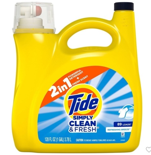 Tide Simply Refreshing Breeze Liquid Laundry Detergent - Clean& Fresh - 128 fl oz,LOT of 2, Like New, Retail - $10.99 - Lot 340