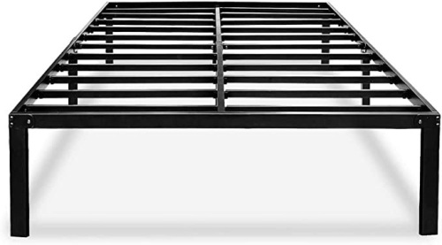 HAAGEEP Black Full Bed Frame No Box Spring Needed 14 InchMetal Platform Heavy Duty Beds Frames with Storage, BF, Like New, Retail - $119.82 - Lot 348