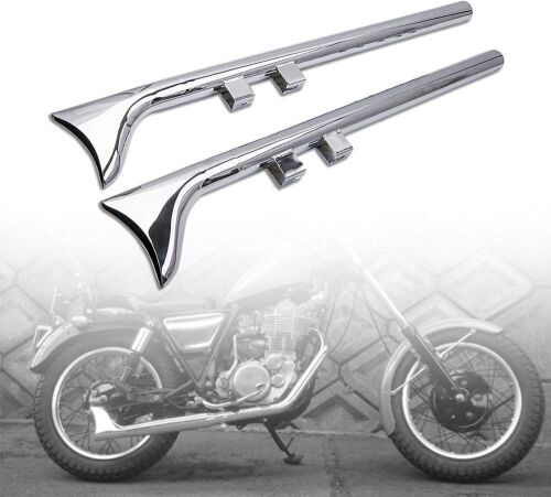35" Fishtail Exhaust Pipes for 1995-2016 Harley Touring - Lot 324