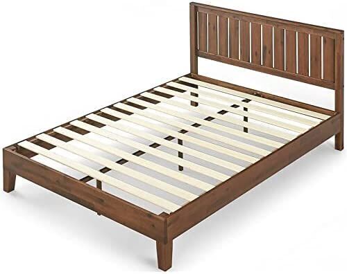 Wood Platform Bed Frame with Headboard - Lot 24