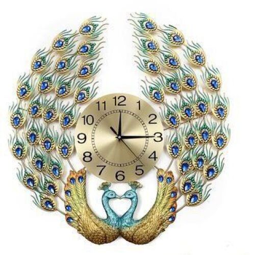 Peacock Wall Clock - Lot 1193
