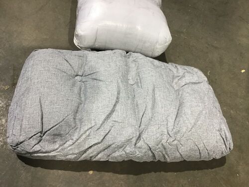 Set of (2) 18"x33" Patio Seat Cushions - Gray - Lot 1158