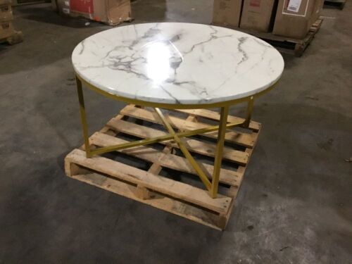 White Marble Design Coffee Table  - Lot 253