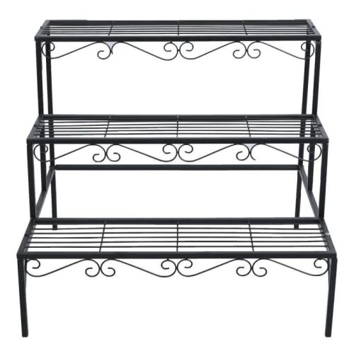 3-Tier Shelf Metal Flower Plant Display Stand Rack - Lot 1138