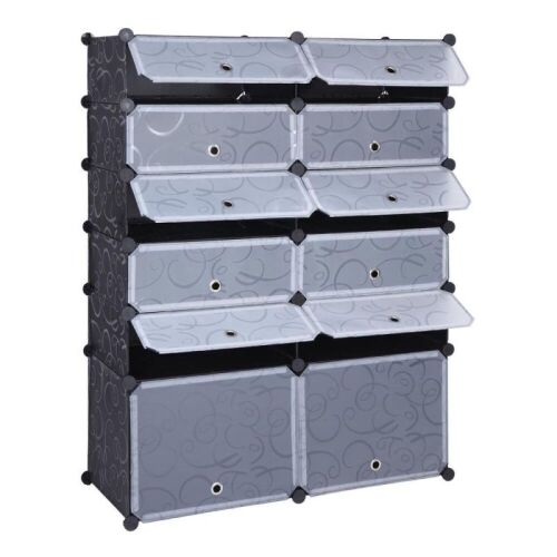 6 Tiers Stackable Cube Shoe Rack Organizer  - Lot 176