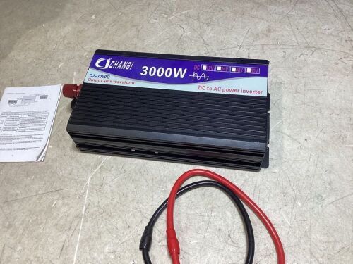 3000W Output Sine Waveform DC to AC Power Inverter   - Lot 336