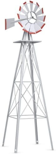 Grey and Red Outdoor Windmill  - Lot 624