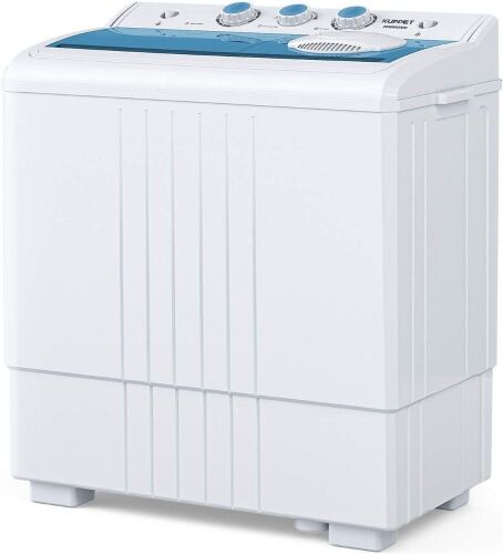 KUPPET Compact Twin Tub Portable Mini Washing Machine 21lbs Capacity - Lot 824