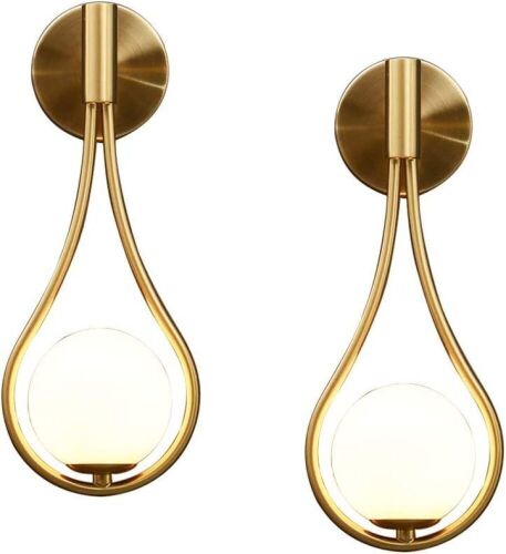 Set of (2) Mid-Century Drop Design Wall Sconces - Lot 500