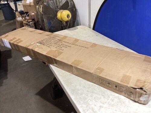 Cream Retractable Double Sides Awning  - Lot 1060