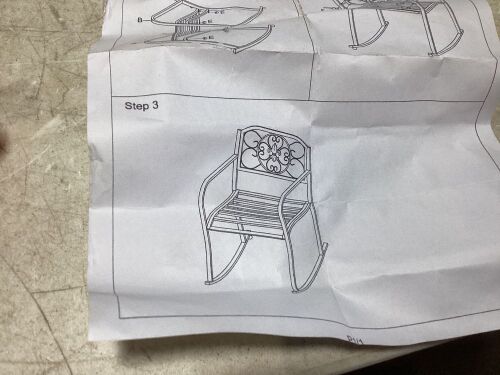 Outdoor Metal Rocking Chair  - Lot 631