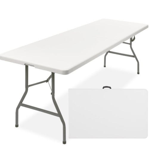 8ft Portable Folding Plastic Dining Table w/ Handle, Lock, Appears New - Lot 213