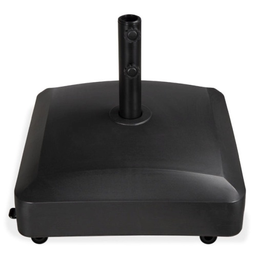 Fillable Mobile Umbrella Base Stand w/ 4 Wheels, 2 Locks, 137lb Capacity, Black, Appears New - Lot 216