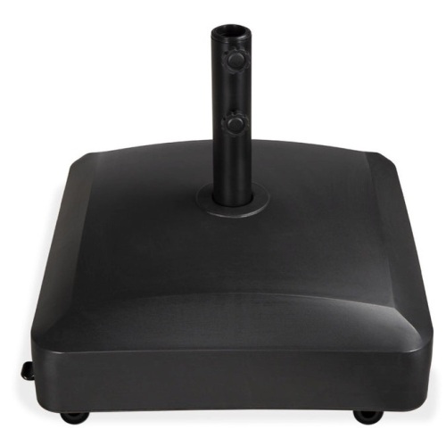 Fillable Mobile Umbrella Base Stand w/ 4 Wheels, 2 Locks, 137lb Capacity, Black, Base Dented, E-Commerce Return - Lot 241