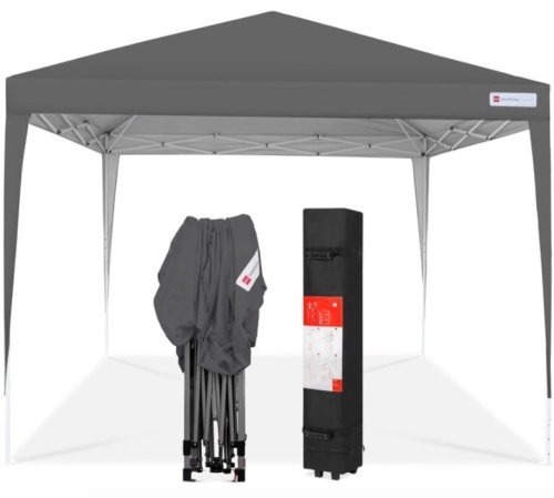 Pop-Up Canopy Tent w/ Carrying Case, 10x10ft, Case Damaged/Looks Used, E-Commerce Return - Lot 259