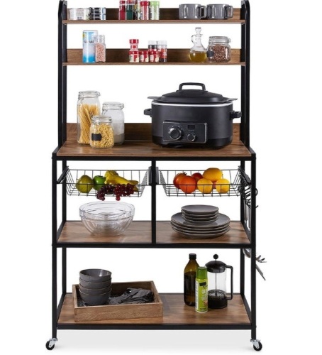 Counter-Height Baker's Rack w/ Locking Wheels, Adjustable Feet - 67in, Appears New - Lot 285