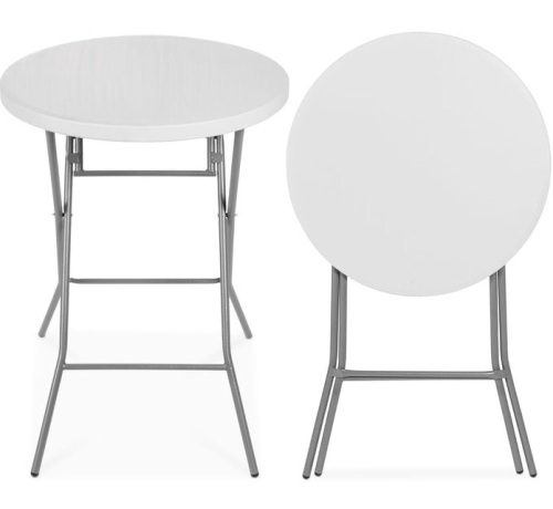 Bar Height Folding Table Indoor Outdoor Accessory w/ Thick Table Top - 32in, Appears New - Lot 308