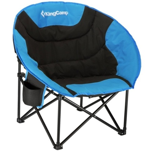 KingCamp Oversized Moon Camping Chair, Blue/Black, Appears New - Lot 323