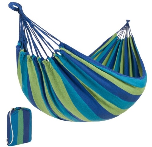 Lot of 2, 2-Person Brazilian-Style Double Hammock w/ Portable Carrying Bag, Blue, Steel, Appears New - Lot 360
