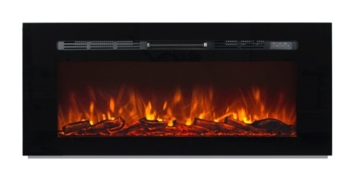 1500W 50in Heat Adjustable In-Wall Recessed Electric Fireplace Heater w/ Remote Control, Untested, Appears New - Lot 103