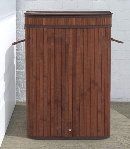 Sophia & William Laundry Hamper with Lid, 72L , Brown, Appears New - Lot 125