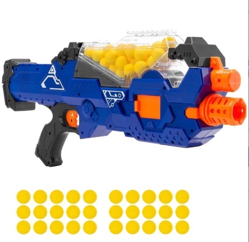 Kids Motorized Foam Ball Gun w/ Auto Feeder, 20 Balls, Distance Shooting, Appears New - Lot 439