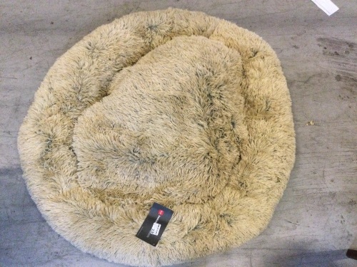 Self-Warming Shag Fur Calming Pet Bed w/ Water-Resistant Lining - Brown, E-Commerce Return - Lot 175