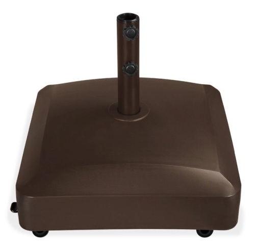 Fillable Mobile Umbrella Base Stand w/ 4 Wheels, 2 Locks, 137lb Capacity, Bronze, E-Commerce Return/Appears New - Lot 116