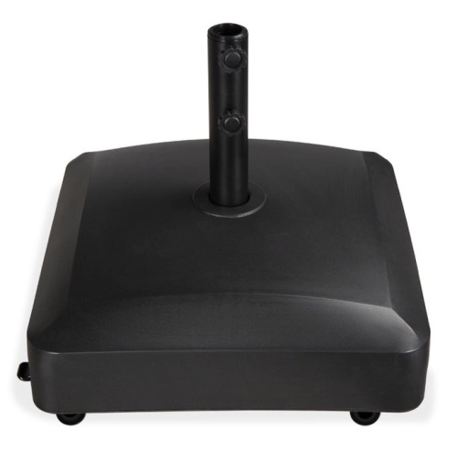 Fillable Mobile Umbrella Base Stand w/ 4 Wheels, 2 Locks, 137lb Capacity, Black, E-Commerce Return/Appears New - Lot 121