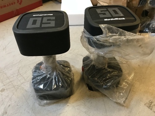 Lot of 2 Nordic Track Weights, 50lb, Appears New - Lot 159