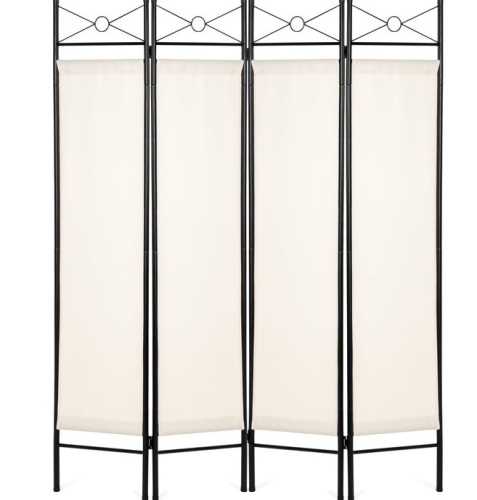 4-Panel Folding Privacy Screen Room Divider Decoration Accent, 6ft, White, Appears New - Lot 252