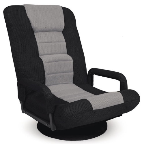 Gaming Floor Chair w/ 360-Degree Swivel, Armrest, Adjustable Backrest, Black/Gray, Appears New - Lot 158
