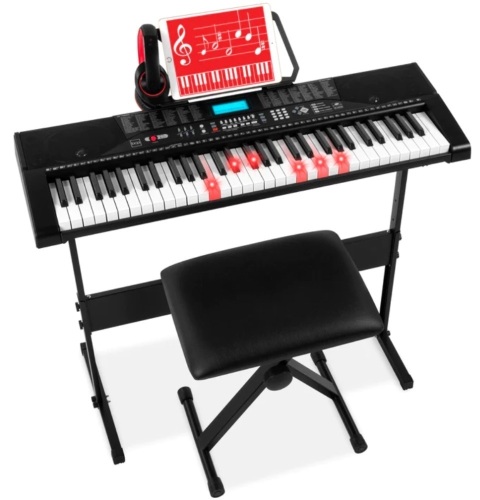 61-Key Beginners Electronic Keyboard Piano Set, Appears New, Works, Retail 249.99 - Lot 56