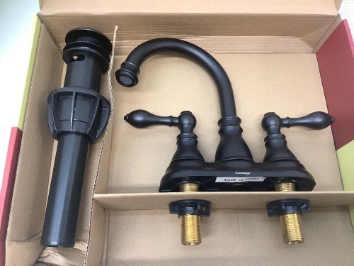 Derengge, 4" Two Handle Lavatory Faucet, Matte Black, Model #: F-4501-MT, New - Lot 127