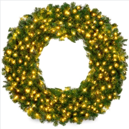 48" Pre-Lit Artificial Christmas Wreath, Untested, Appears New, Retail 179.99 - Lot 134