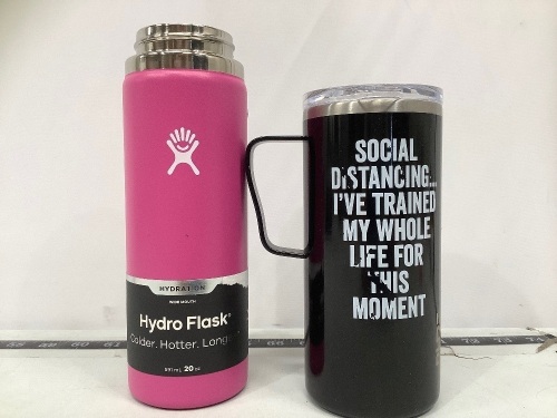 Lot of (2) Bottles, Hydroflask Missing Lid, E-Comm Return - Lot 153