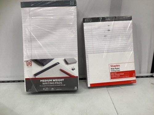 Bundle of 8, Staples Reems of Copy Paper & Writing Pads  - Lot 163