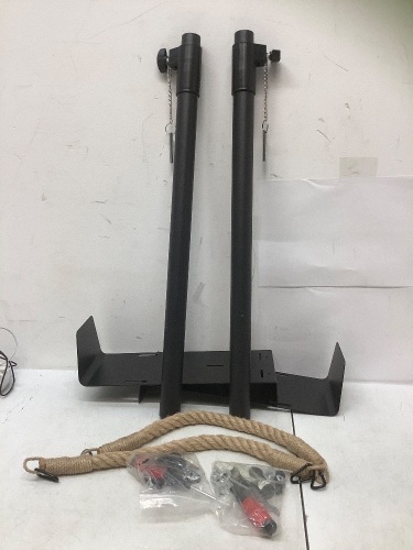Set of 2 Telescoping Hand Sanitizer Floor Stands, Black - Lot 184