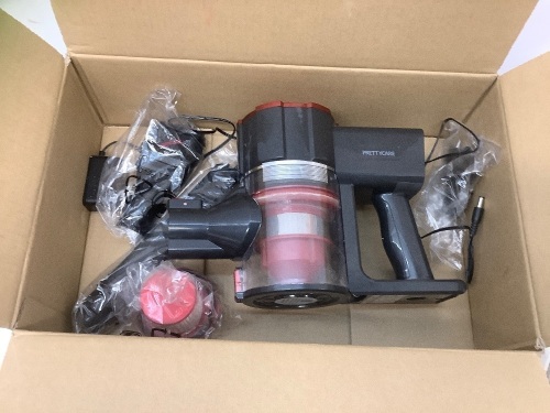 Prettycare Rechargeable, Cordless Vacuum Cleaner, W100, Red, Uncharged, E-Commerce Return - Lot 186