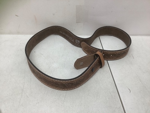 Men's Belt, Full Grain Leather, Brown, Size 42, Made in USA, Appears New/E-Commerce Return - Lot 196