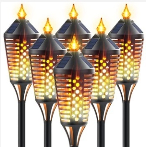 Solar Torch Lights w/ Flickering Flame, 6 Pack, Untested, Appears New, Retail 69.99 - Lot 309